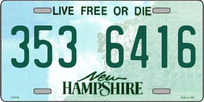 NH license plate 3536416