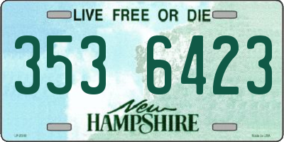 NH license plate 3536423