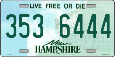 NH license plate 3536444