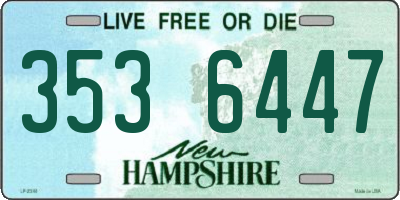 NH license plate 3536447