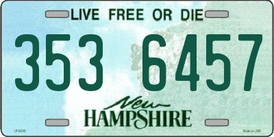 NH license plate 3536457