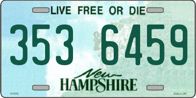 NH license plate 3536459