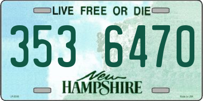 NH license plate 3536470