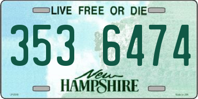 NH license plate 3536474