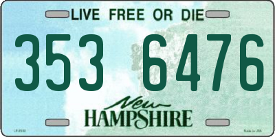 NH license plate 3536476