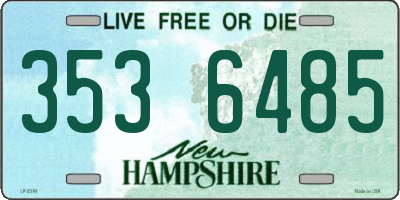 NH license plate 3536485
