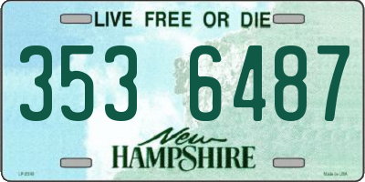 NH license plate 3536487