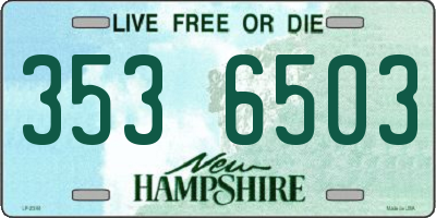 NH license plate 3536503