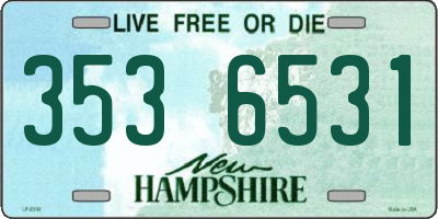 NH license plate 3536531