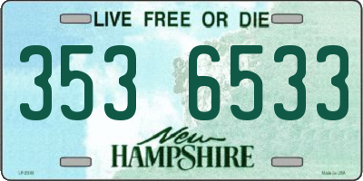 NH license plate 3536533