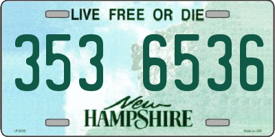 NH license plate 3536536