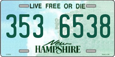 NH license plate 3536538