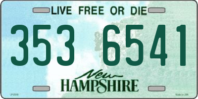 NH license plate 3536541