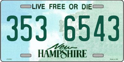 NH license plate 3536543
