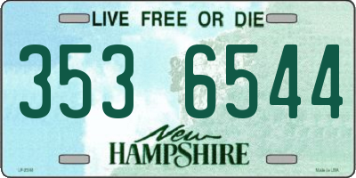 NH license plate 3536544