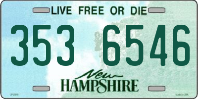 NH license plate 3536546