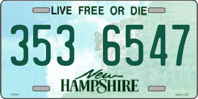 NH license plate 3536547