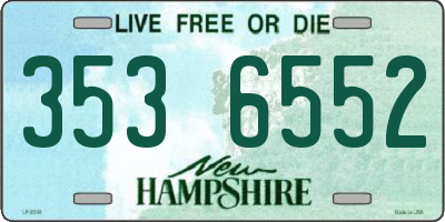 NH license plate 3536552