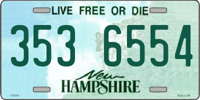 NH license plate 3536554