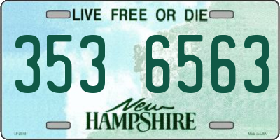 NH license plate 3536563