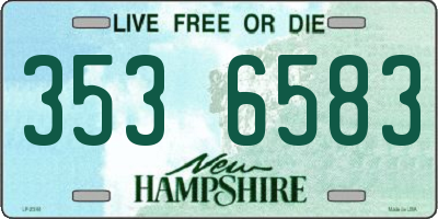 NH license plate 3536583