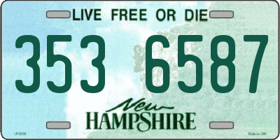 NH license plate 3536587