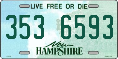 NH license plate 3536593