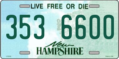 NH license plate 3536600