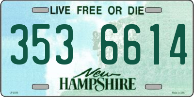 NH license plate 3536614