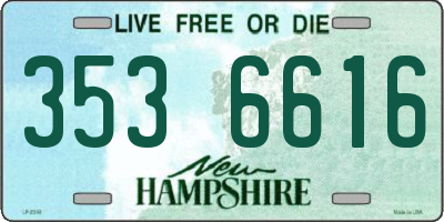 NH license plate 3536616