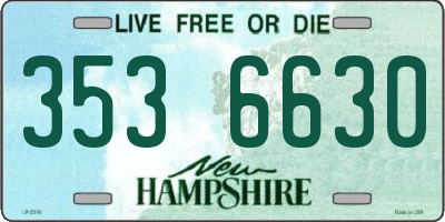 NH license plate 3536630