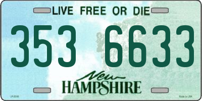 NH license plate 3536633