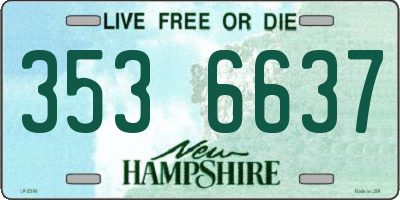 NH license plate 3536637