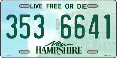 NH license plate 3536641