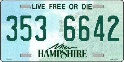 NH license plate 3536642
