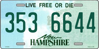 NH license plate 3536644