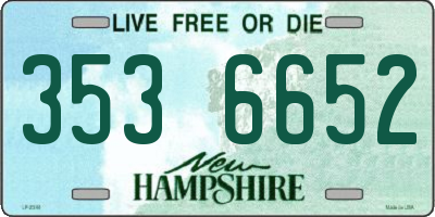 NH license plate 3536652