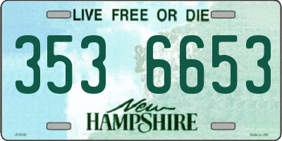 NH license plate 3536653
