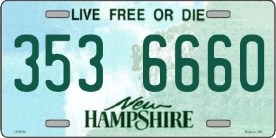 NH license plate 3536660