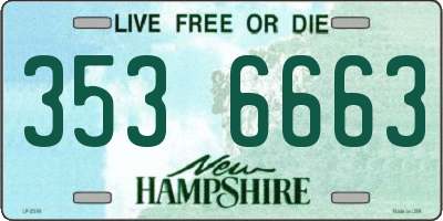 NH license plate 3536663