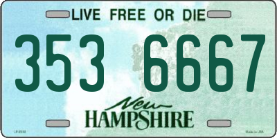 NH license plate 3536667