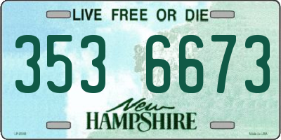 NH license plate 3536673