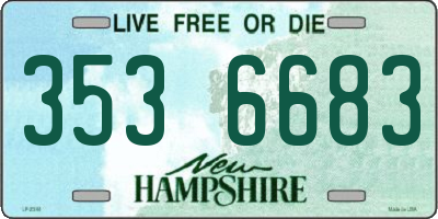 NH license plate 3536683