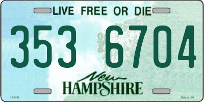 NH license plate 3536704