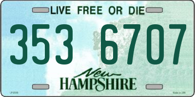NH license plate 3536707