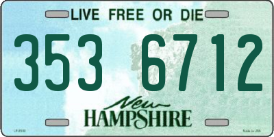 NH license plate 3536712
