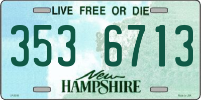 NH license plate 3536713