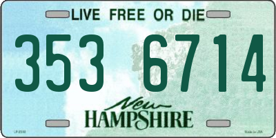 NH license plate 3536714