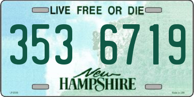NH license plate 3536719