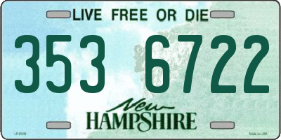 NH license plate 3536722
